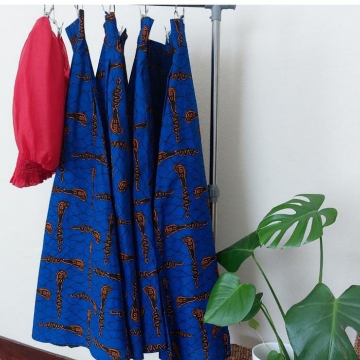 African Prints Ankara Skirt | Amarachi Yellow/Red Skirt