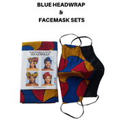 Headwrap & 2 FaceMasks,reversible & Washable 100% Cotton Face Masks. ONE SIZE ONLY