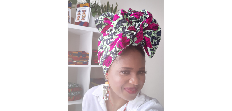 AFRICAN PRINTS  ANKARA HEAD-WRAP | CHI  PINK HEAD-WRAP